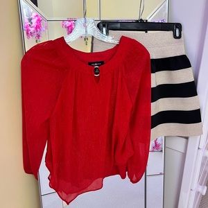 Amy Byer Sparkly Blouse + Skirt